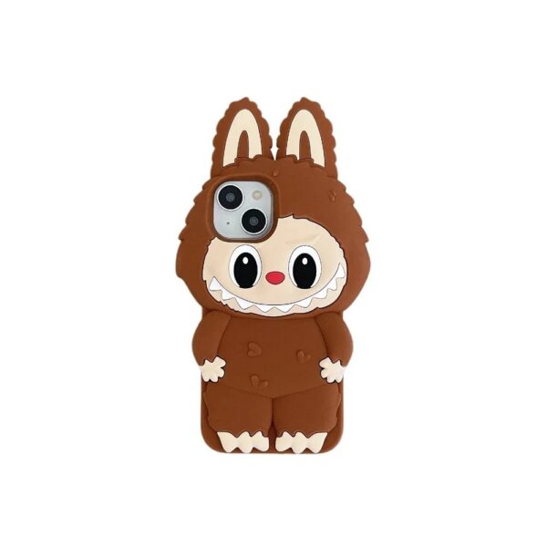 3d cartoon kawaii monster rabbit soft silicone phone case with lanyard cover