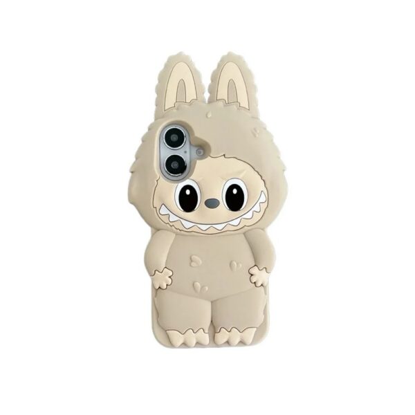 3d cartoon kawaii monster rabbit soft silicone phone case with lanyard cover
