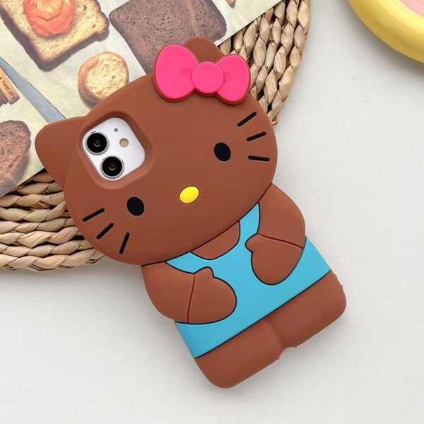 cartoon case bow pink hello kitty soft silicone cover