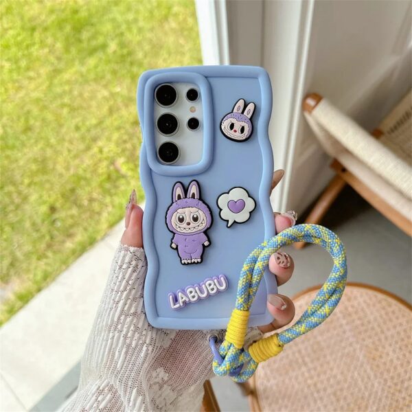 cartoon cloth lala wrist strap phone case for samsung galaxy soft cover