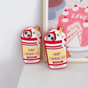 fashion funny 3d cup noodles case for iphone soft silicone cover