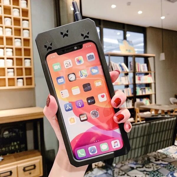 3d classic mobile phone case for iphone retro style telephone soft silicone funny