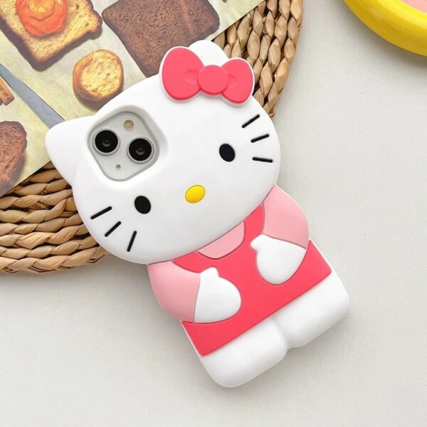 cartoon case bow pink hello kitty soft silicone cover