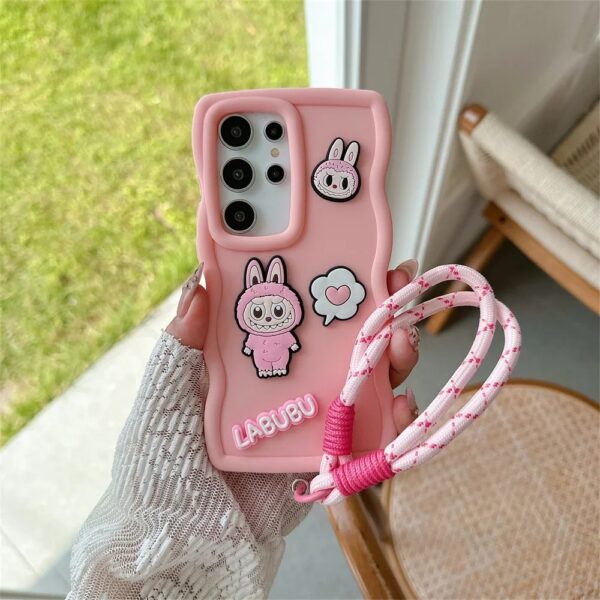 cartoon cloth lala wrist strap phone case for samsung galaxy soft cover