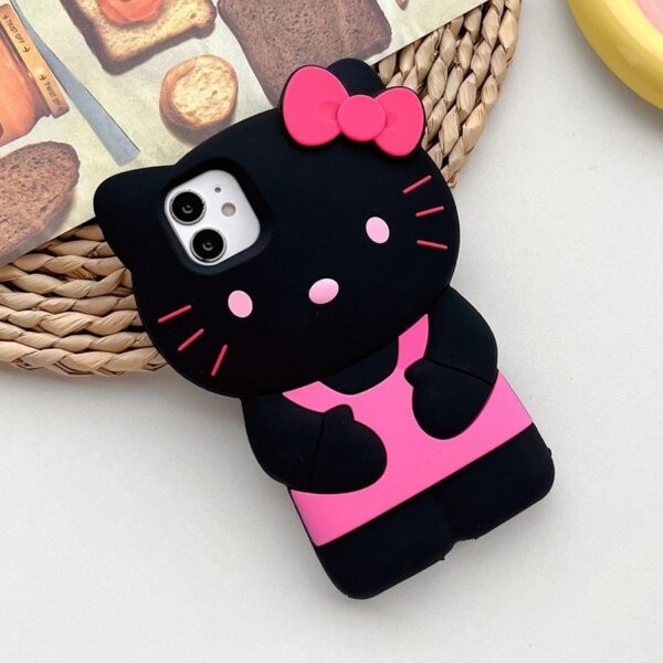 cartoon case bow pink hello kitty soft silicone cover